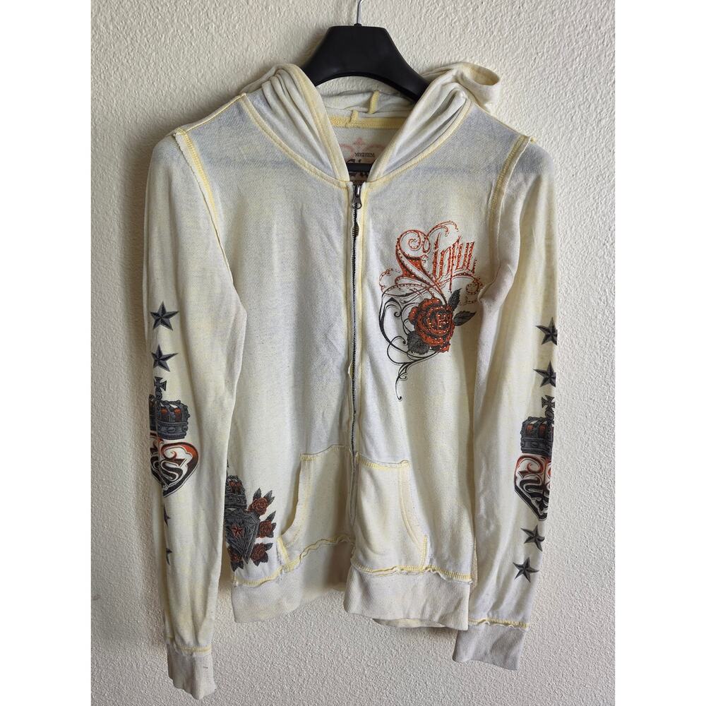 Sinful by Affliction Rhinestone Zip Hoodie